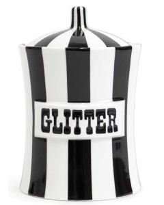 Jonathan Adler Vice Canister - Glitter - Black and White