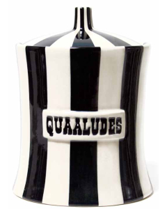 Jonathan Adler Vice Canister - Quaaludes - Black & White