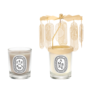 Diptyque Holiday Carousel Mini Candle Set 70g - Ambre & Feu de Bois