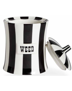 Jonathan Adler Vice Canister - Weed - Black and White