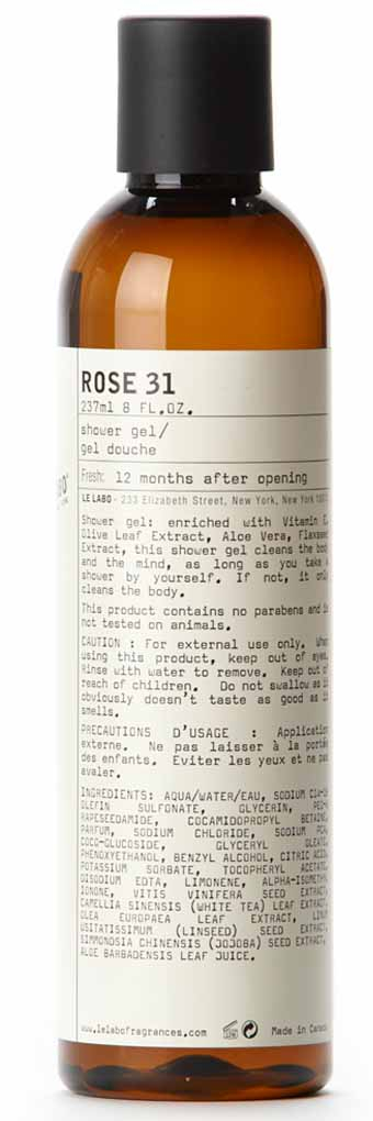 LE LABO ROSE 31 ボディーローション＆シャワージェル 各237ml Skins.nl Rose 31 Body Lotion - Le Labo Fragrances
