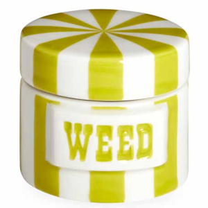 Jonathan Adler Vice Canister - Weed - Lime